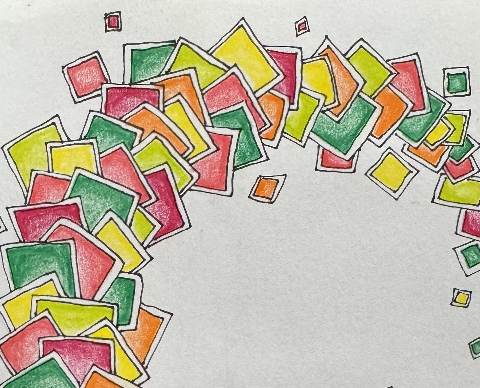 Hand-made postcard art