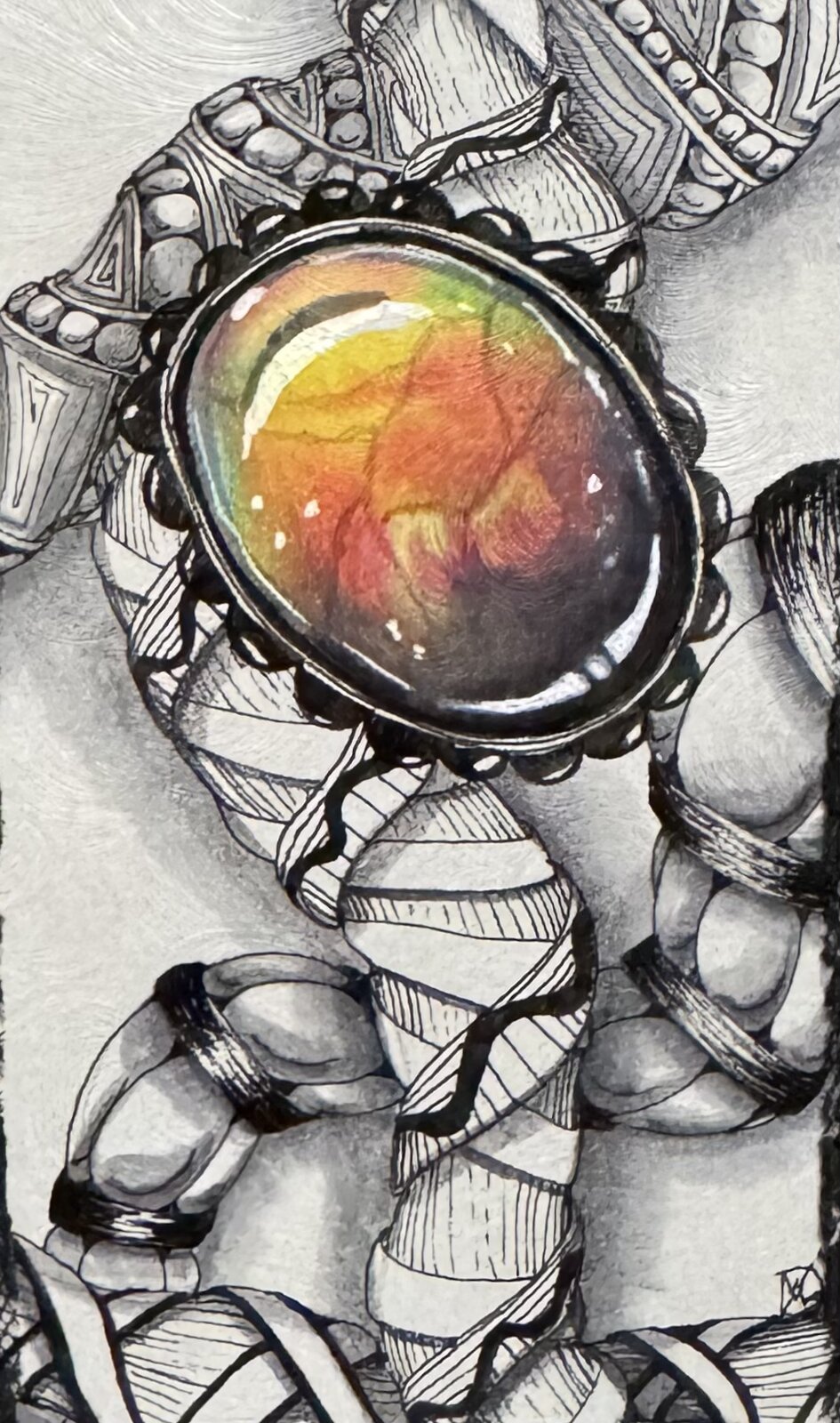 Hand-made postcard art