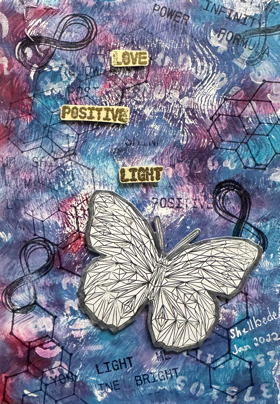 Hand-made postcard art