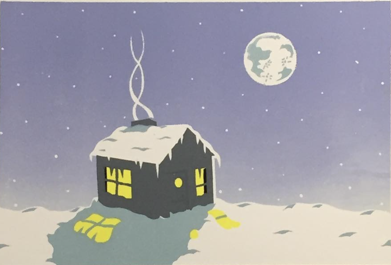 Hand-made postcard art